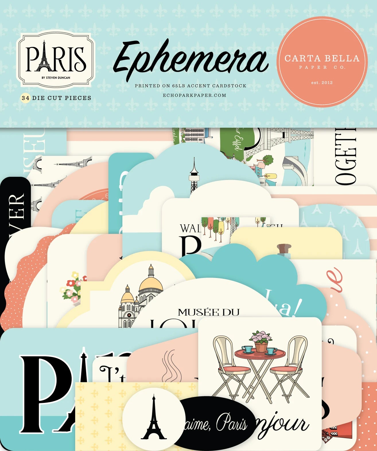 Carta Bella Paper - Paris Collection - Ephemera