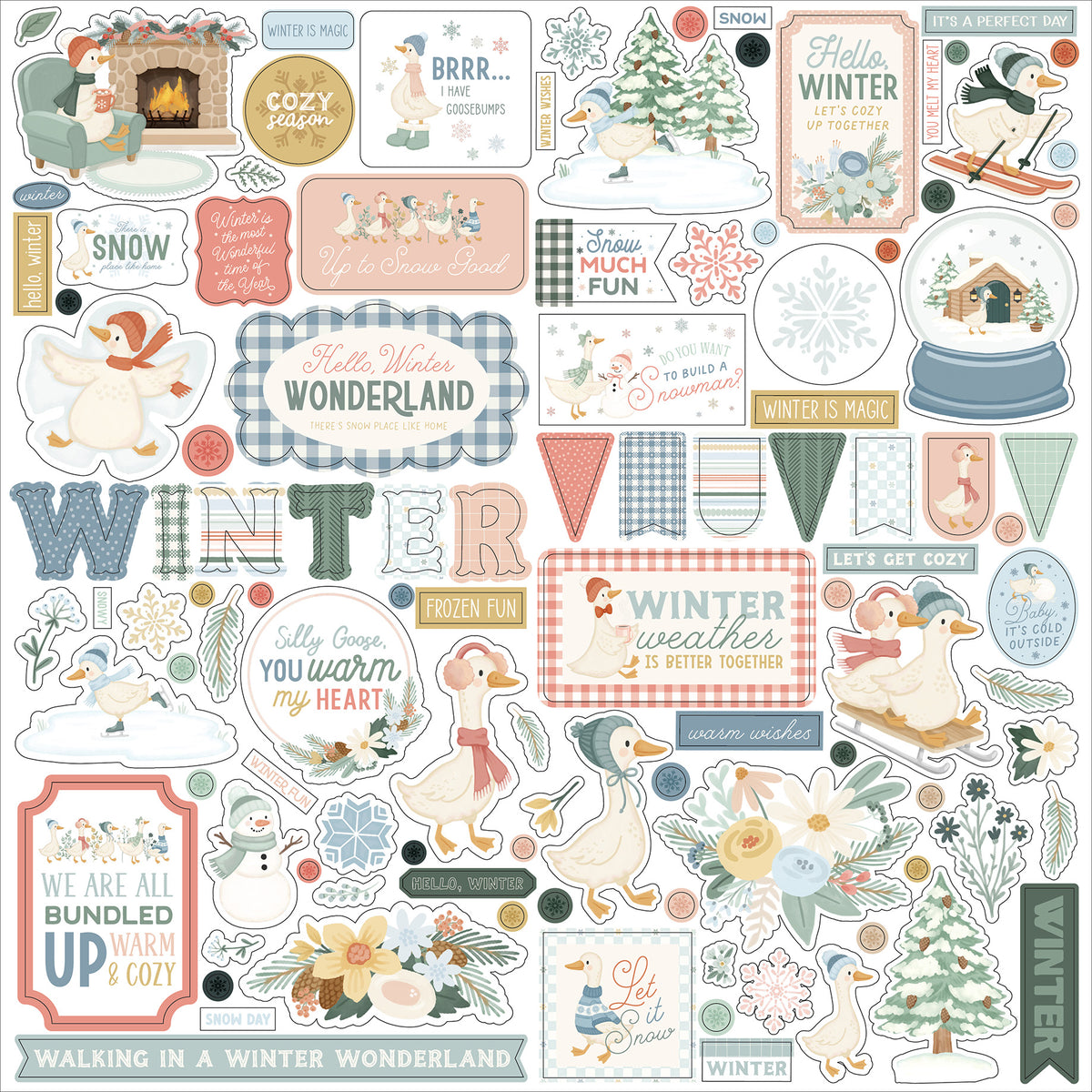 Carta Bella Paper - Silly Goose Winter Collection - 12 x 12 Collection Kit