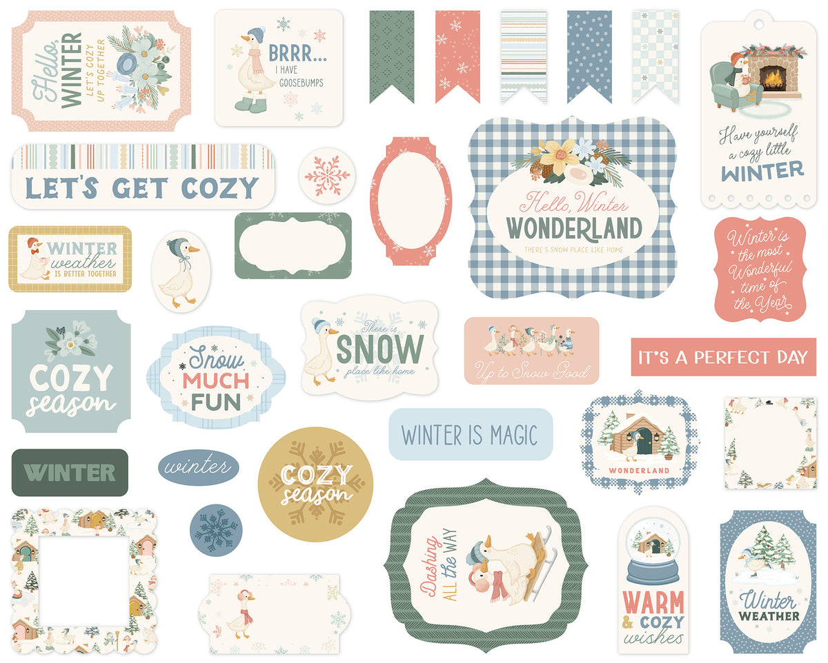 Carta Bella Paper - Silly Goose Winter Collection - Ephemera