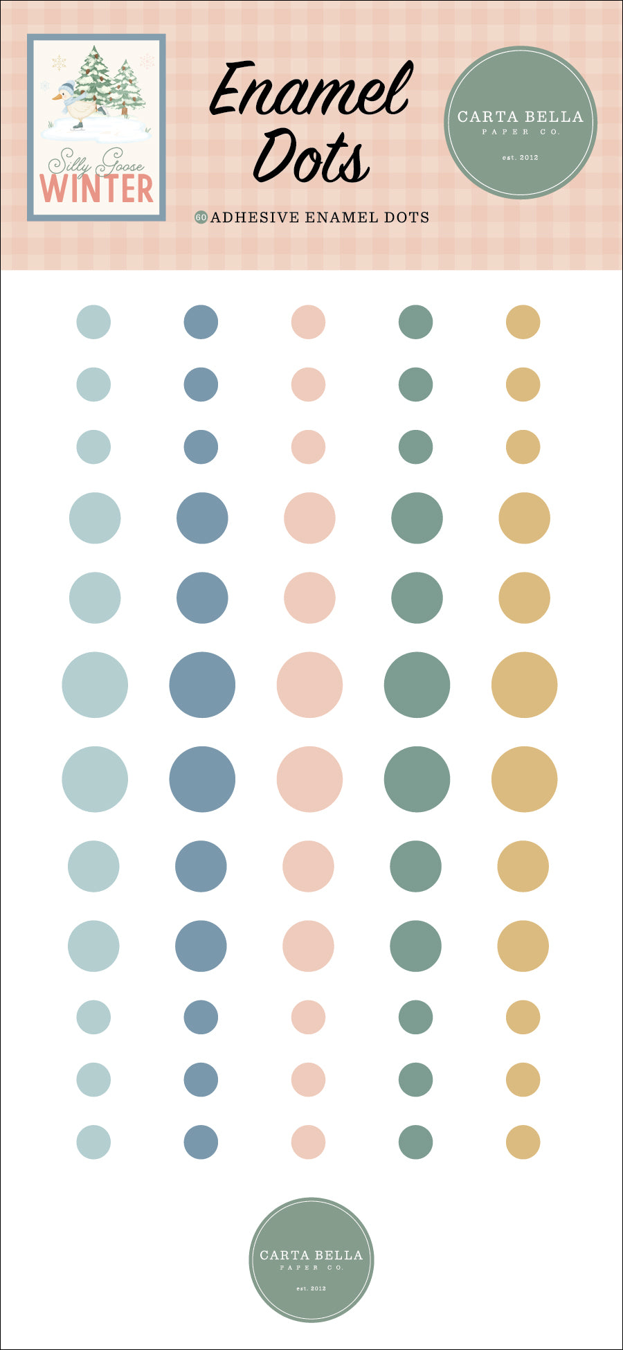 Carta Bella Paper - Silly Goose Winter Collection - Enamel Dots
