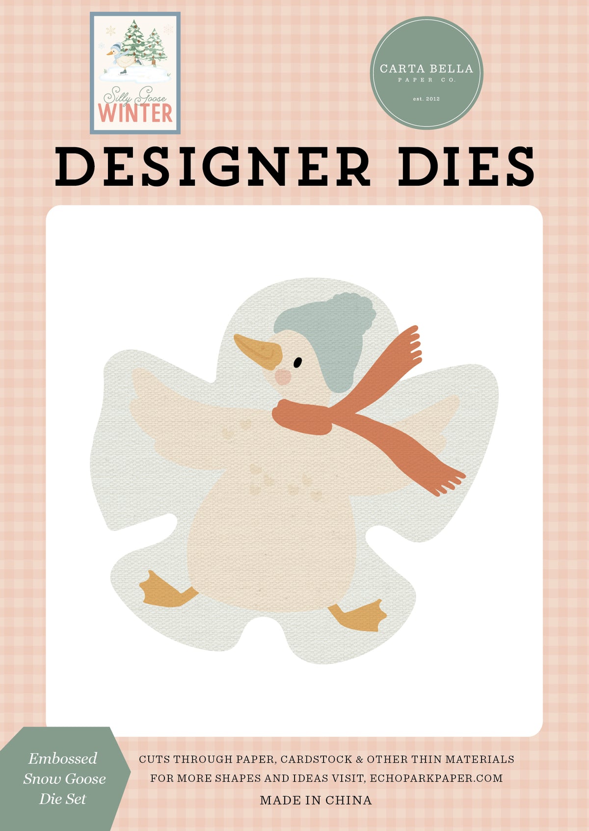 Carta Bella Paper - Silly Goose Winter Collection - Designer Dies - Embossed Snow Goose