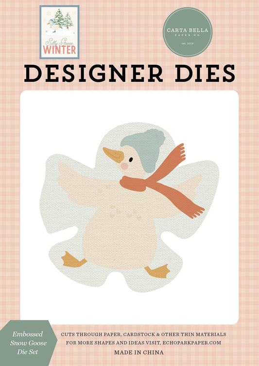 Carta Bella Paper - Silly Goose Winter Collection - Designer Dies - Embossed Snow Goose