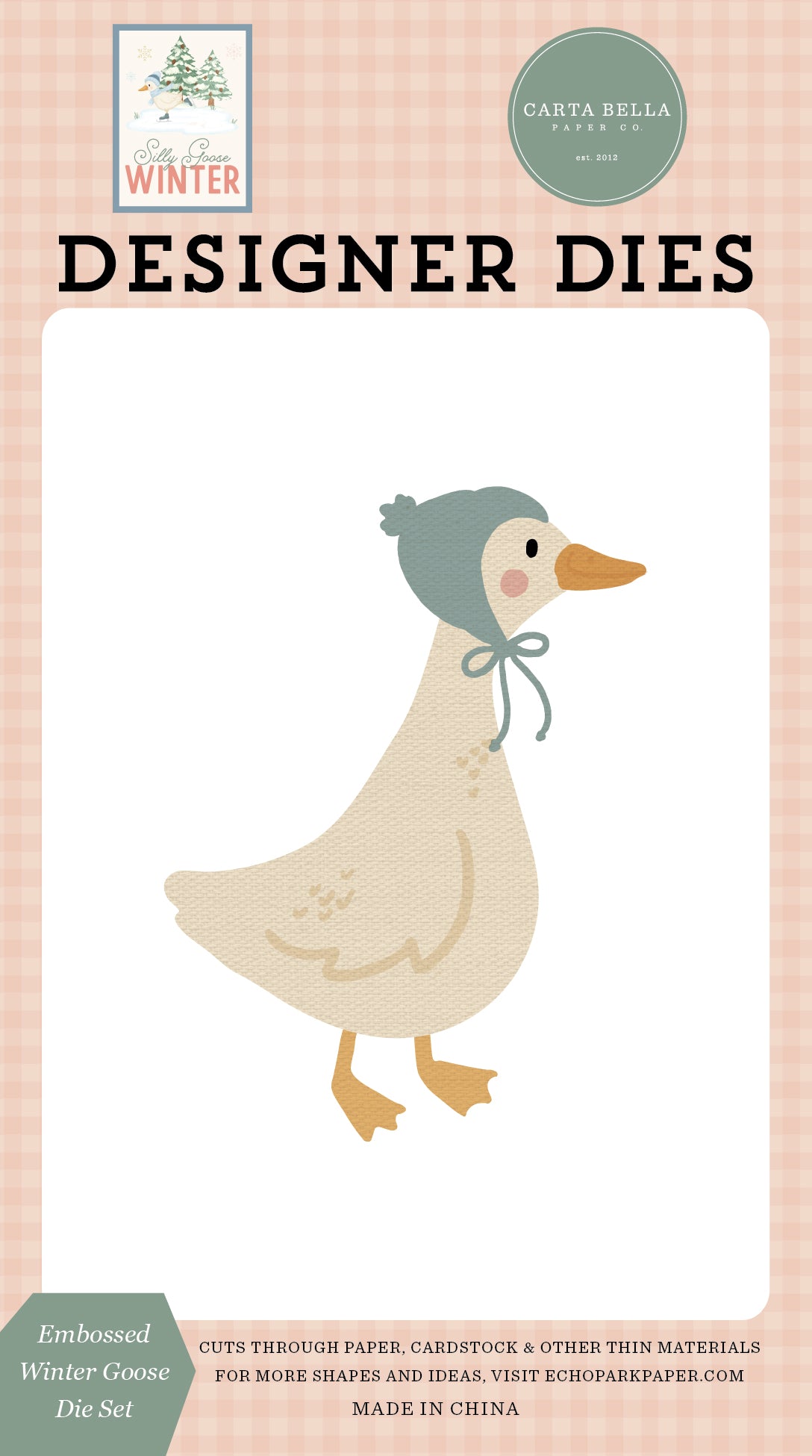 Carta Bella Paper - Silly Goose Winter Collection - Designer Dies - Embossed Winter Goose