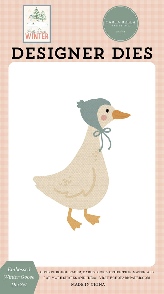 Carta Bella Paper - Silly Goose Winter Collection - Designer Dies - Embossed Winter Goose