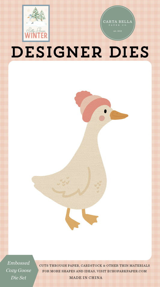 Carta Bella Paper - Silly Goose Winter Collection - Designer Dies - Embossed Cozy Goose
