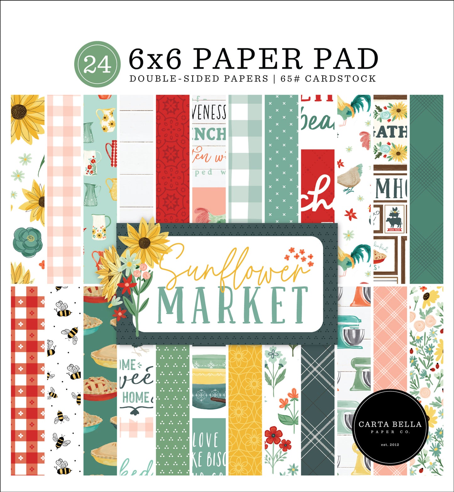 Carta Bella - Sunflower Market Collection - 6 x 6 Paper Pad