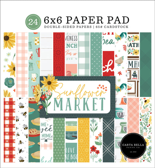Carta Bella - Sunflower Market Collection - 6 x 6 Paper Pad