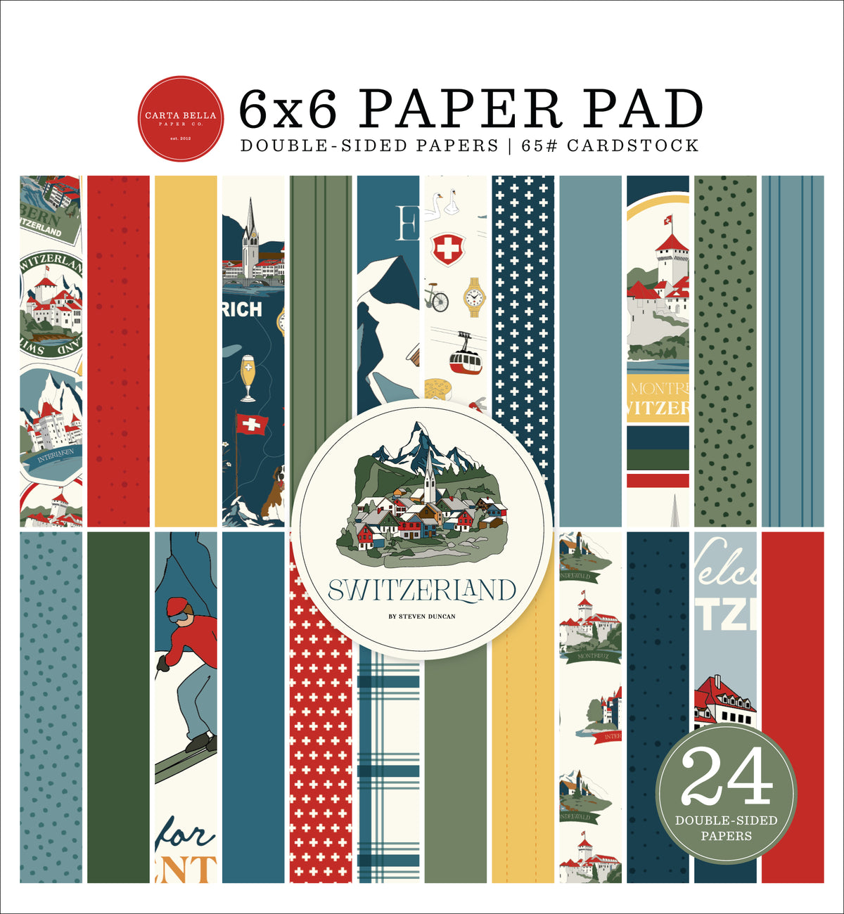 Carta Bella Paper - Switzerland Collection - 6 x 6 Paper Pad