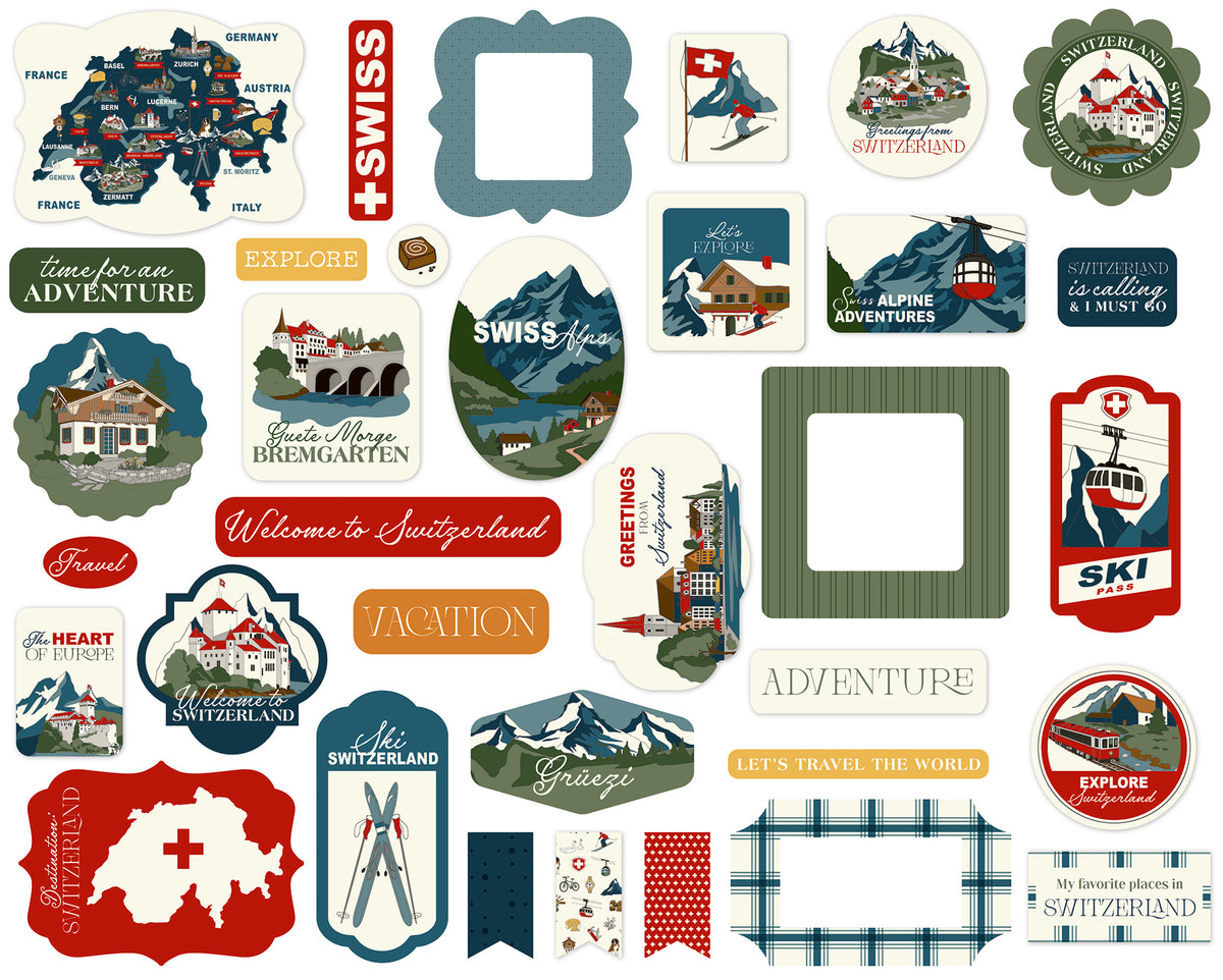 Carta Bella Paper - Switzerland Collection - Ephemera