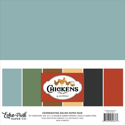 Echo Park - Chickens 12 x 12 Solids Kit