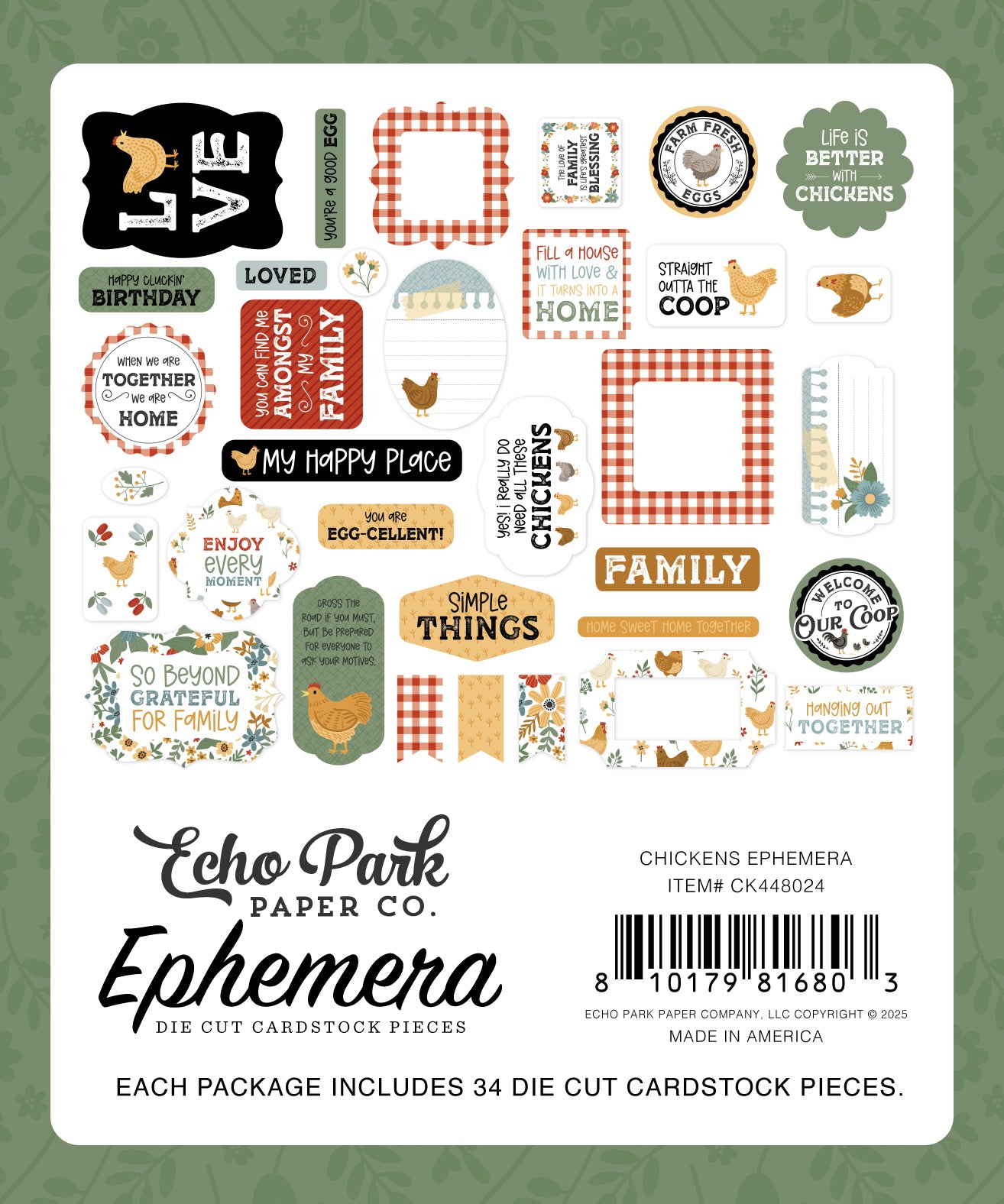 Echo Park - Chickens Collection - Ephemera