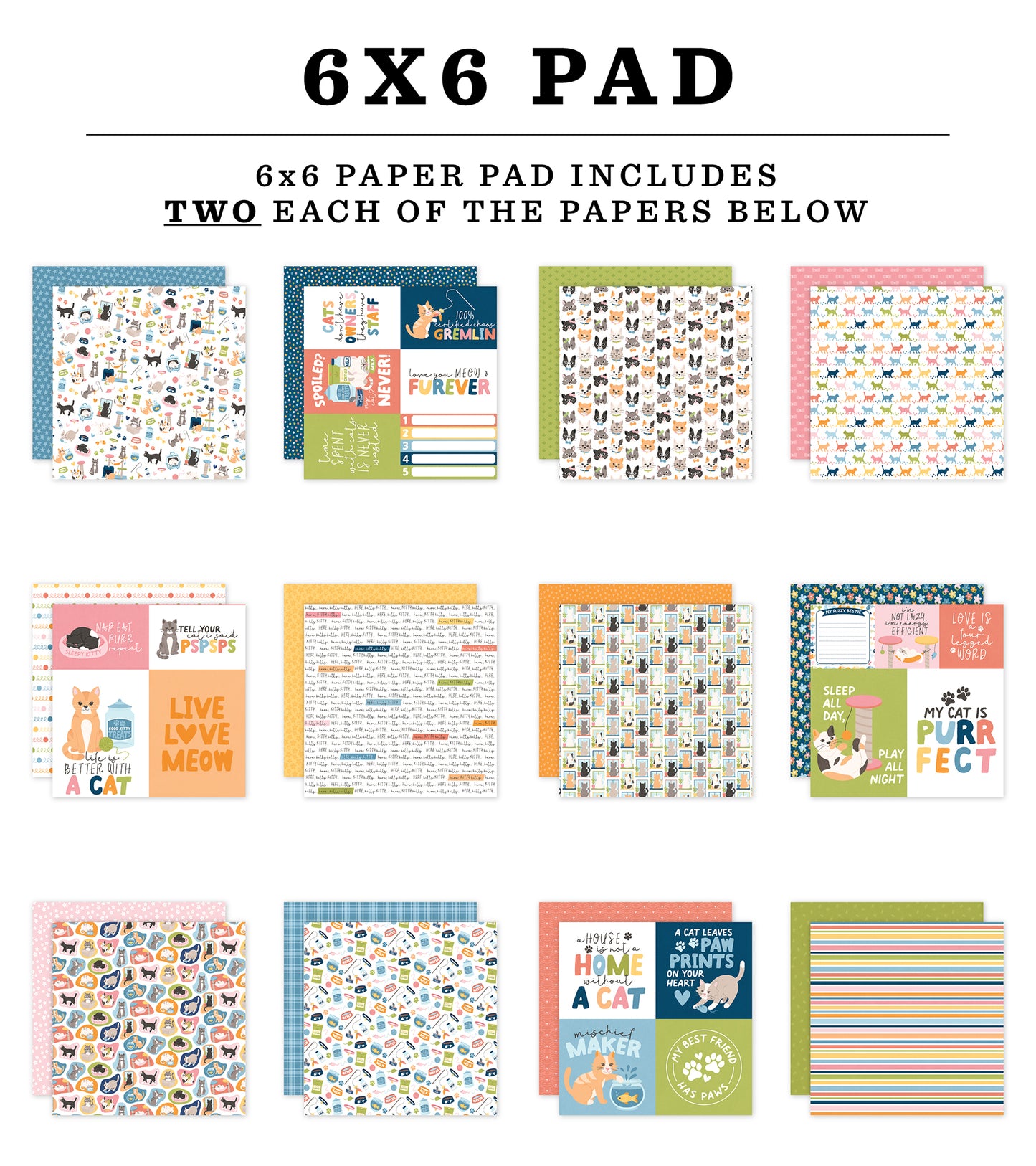 Echo Park - Cat Lover Collection - 6 x 6 Paper Pad