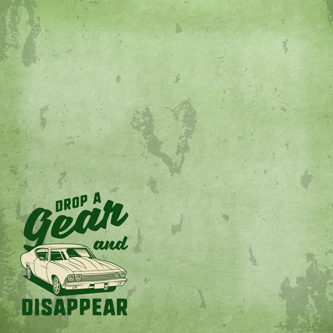 SSC Designs - Classic Cars Collection - 12 x 12 Double-Sided Scrapbook Paper - Drop A Gear