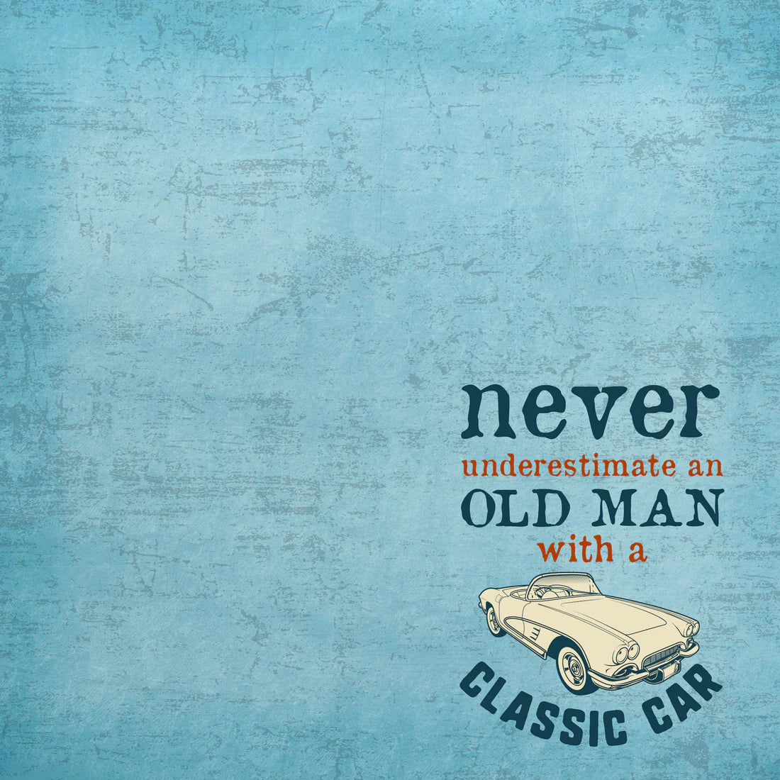 SSC Designs - Classic Cars Collection - 12 x 12 Double-Sided Scrapbook Paper - Old Men & Classic Cars