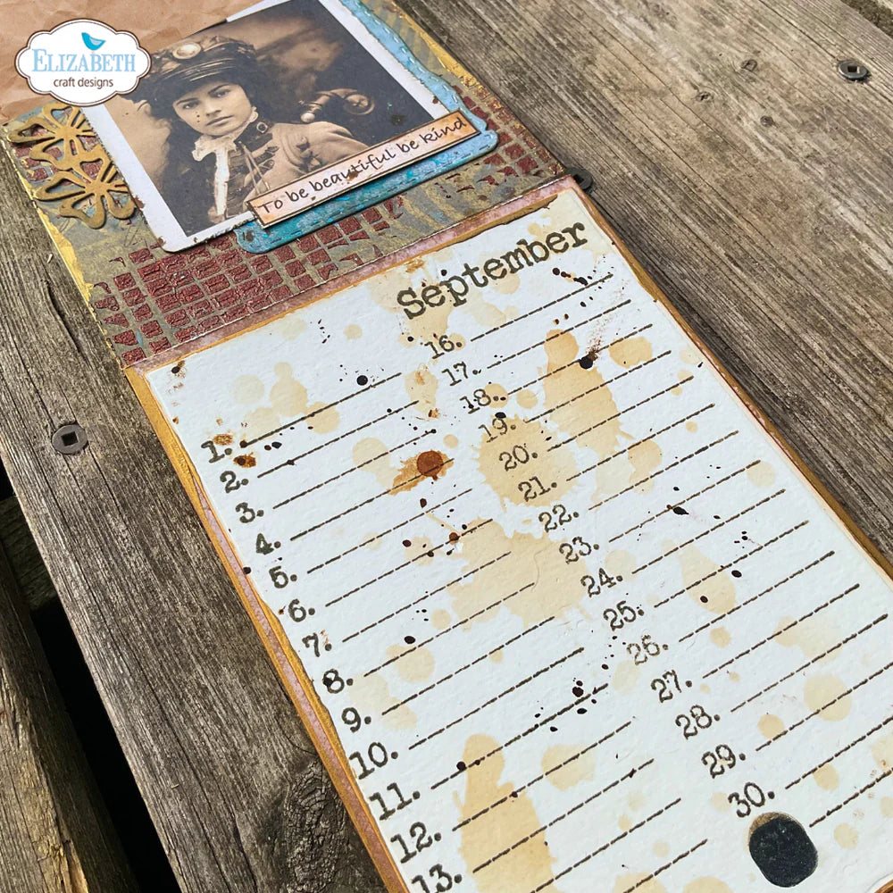 Elizabeth Craft Designs - Art Journal Specials Collection - Clear Photopolymer Stamps - Dates To Remember