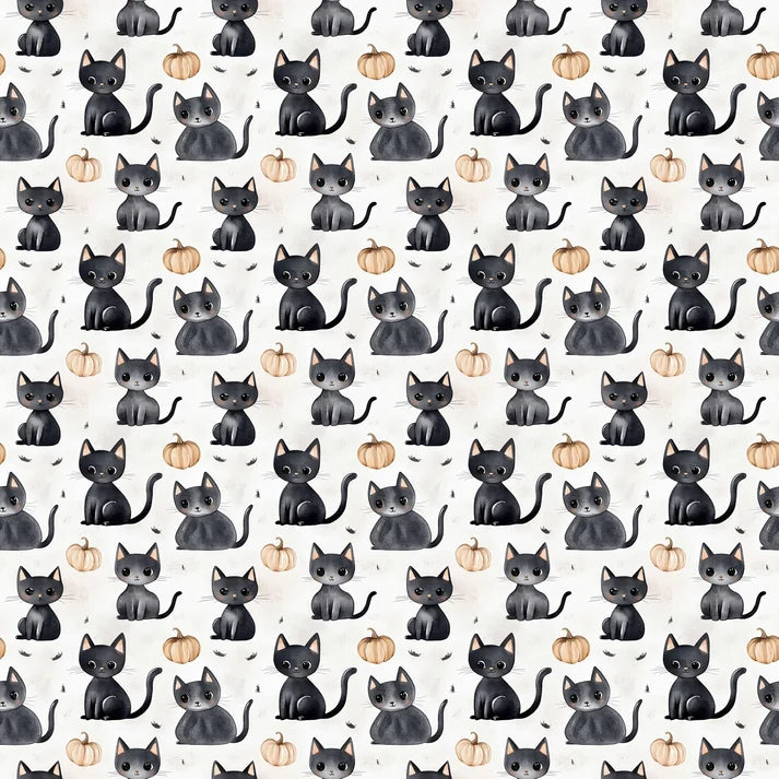 SSC - Cute & Spooky Collection - 12 x 12 Double-Sided Paper - Cats & Bats