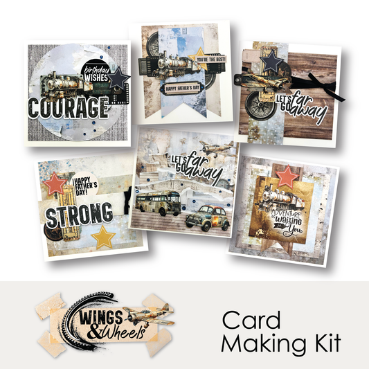 Uniquely Creative - Wings And Wheels Collection - Card Making Kit
