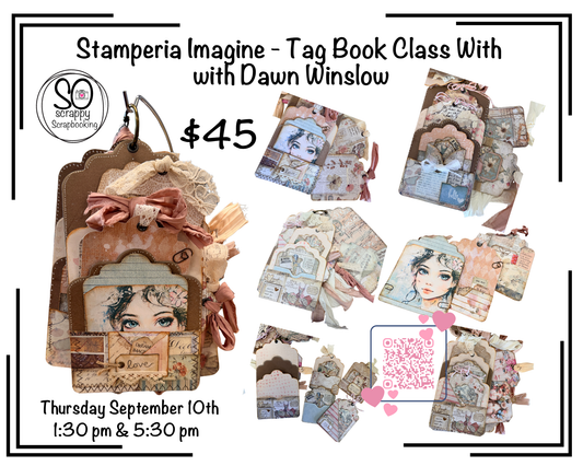 Stamperia Imagine - Tag Book Class with Dawn - September 10th @ 1:30 & 5:30