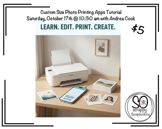 Custom Size Photo Printing Apps Tutorial with Andrea Cook - October Retreat Class