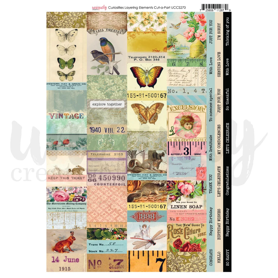 Uniquely Creative - Curiosities Layering Elements Cut-a-Part