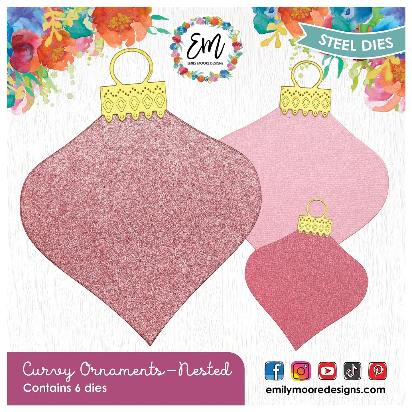 Emily Moore Designs - Dies - Nested Curvy Ornament
