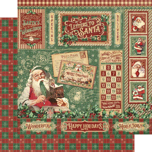 Graphic 45 - Letters to Santa 12×12 Collection Pack with Stickers