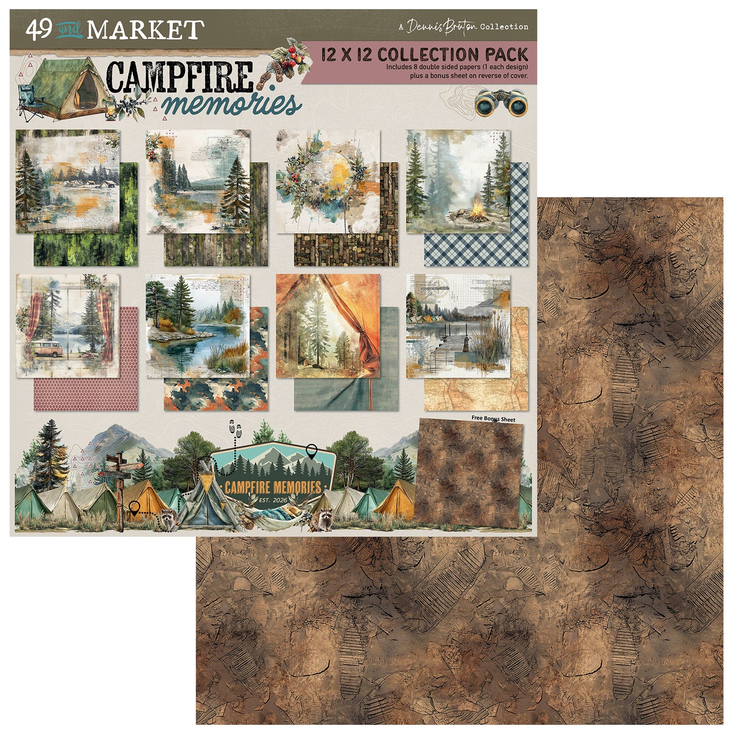 49 And Market - Campfire Memories Collection - 12 x 12 Collection Pack