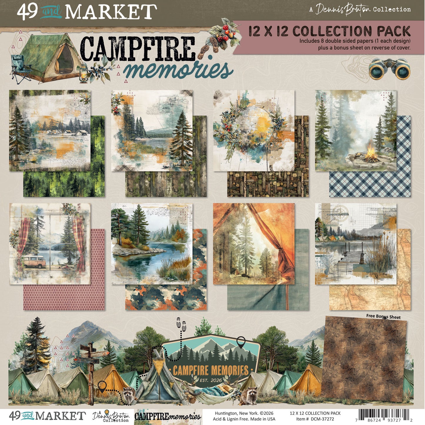 49 And Market - Campfire Memories Collection - 12 x 12 Collection Pack
