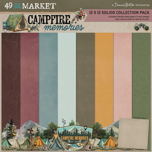 49 And Market - Campfire Memories Collection - 12 x 12 Collection Pack - Solids