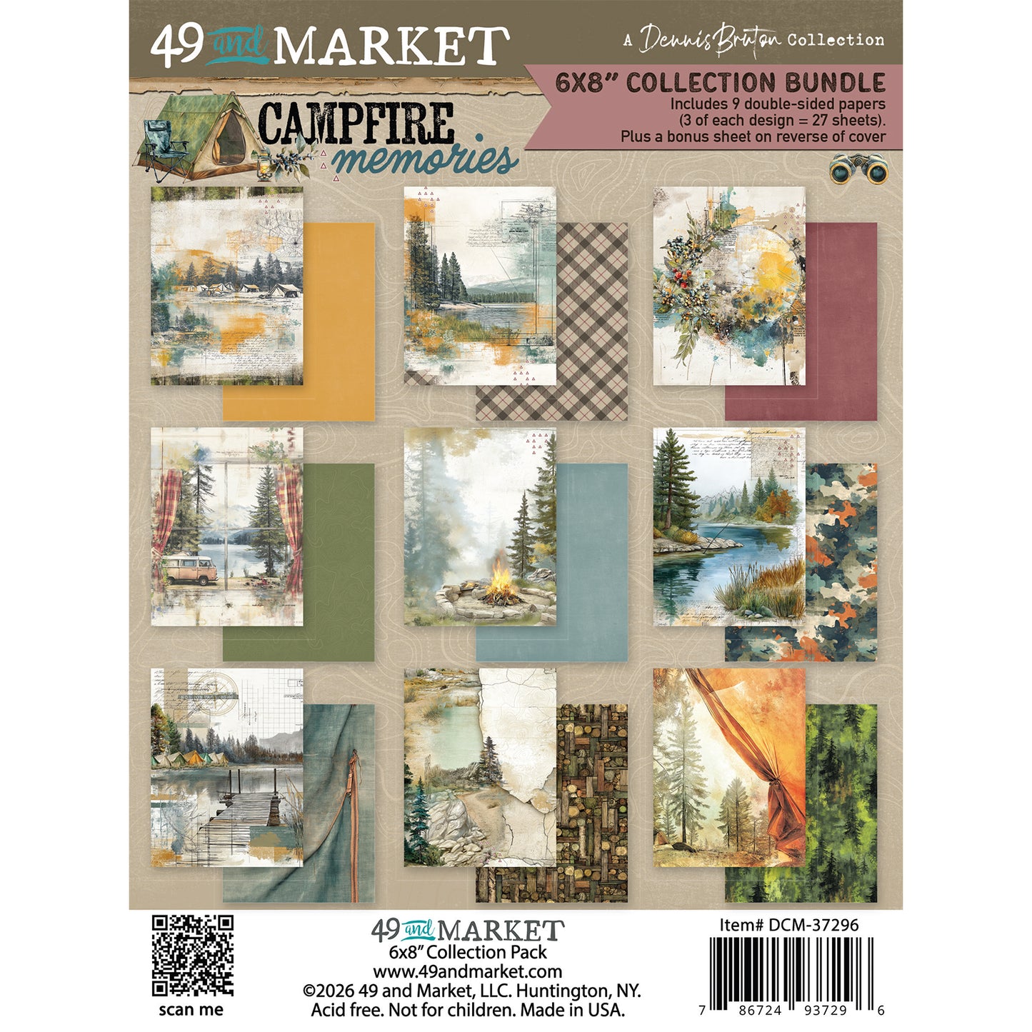 49 And Market - Campfire Memories Collection - 6 x 8 Collection Pack
