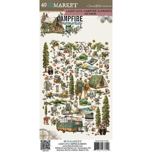 49 and Market - Campfire Memories Collection - Laser Cut Camping Elements