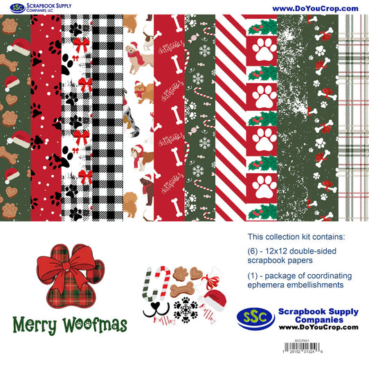 SSC - Merry Woofmas 12 x 12 Collection Pack with Ephemr