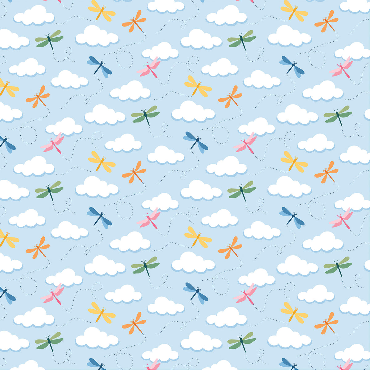 Echo Park - Dragonfly Collection -12 x 12 Double-Sided Paper - Dragonfly Skies