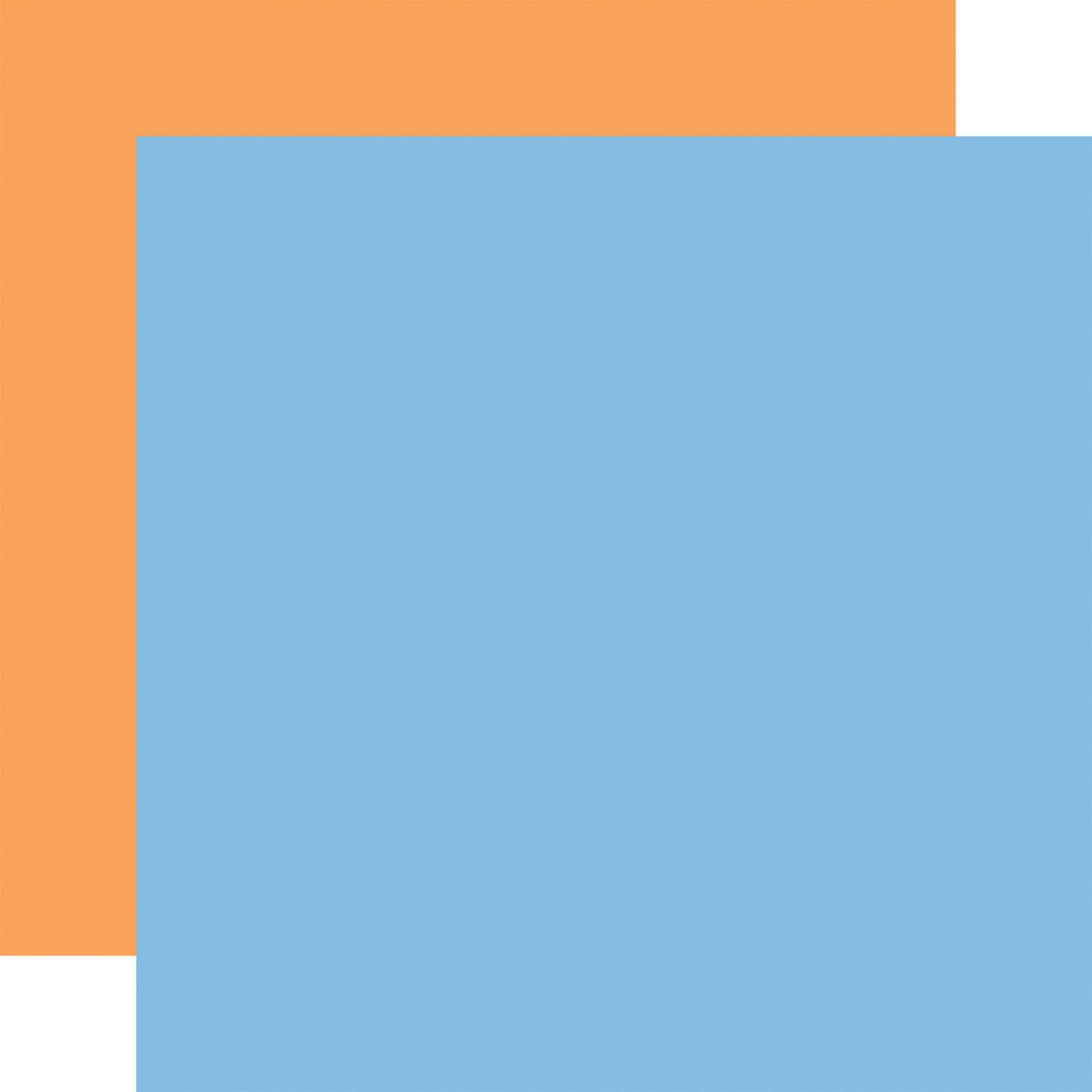 Echo Park - Dragonfly Collection -12 x 12 Double-Sided Coordinating Solid Paper - Blue/Orange