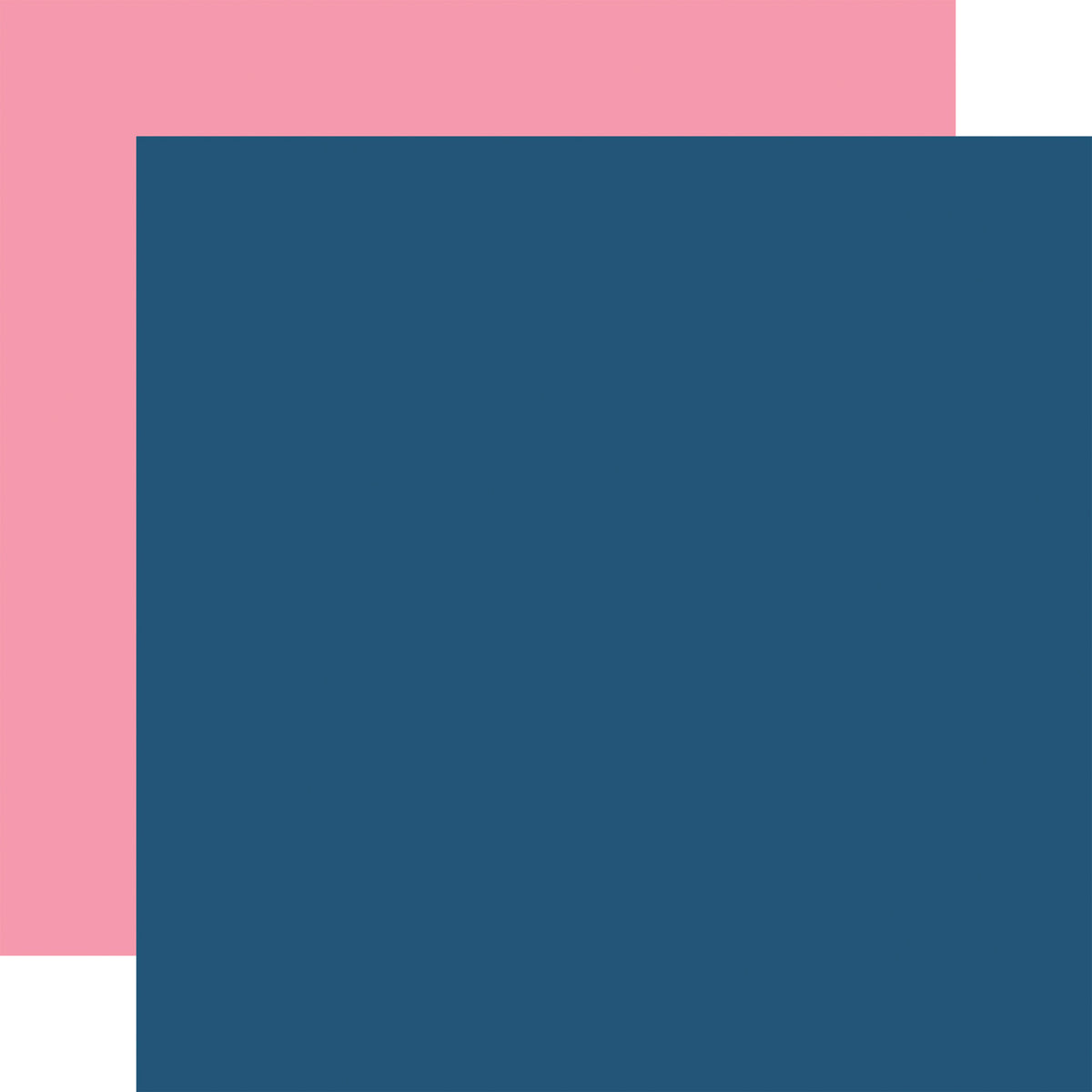 Echo Park - Dragonfly Collection -12 x 12 Double-Sided Coordinating Solid Paper - Navy/Pink
