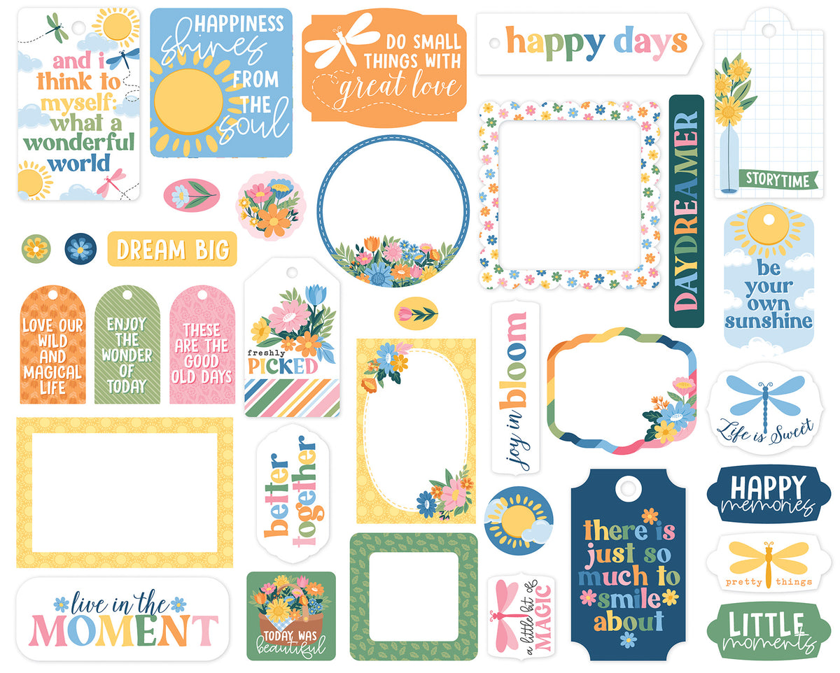 Echo Park - Dragonfly Collection - Ephemera  - Frames And Tags