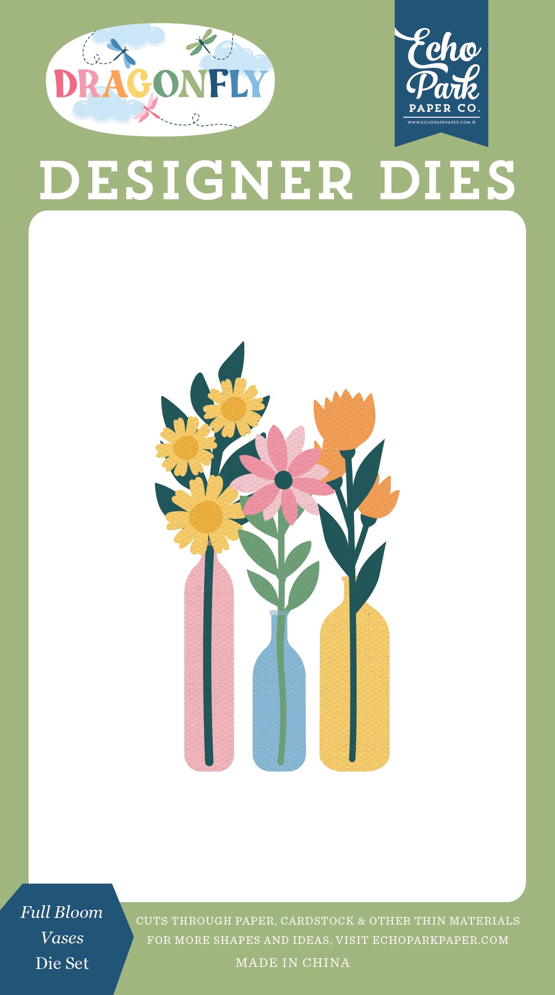 Echo Park - Dragonfly Collection -Designer Dies - Full Bloom Vases