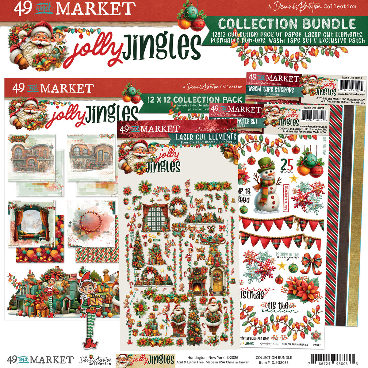 49 And Market - Jolly Jingles Collection -  Bundle Collection With Patch