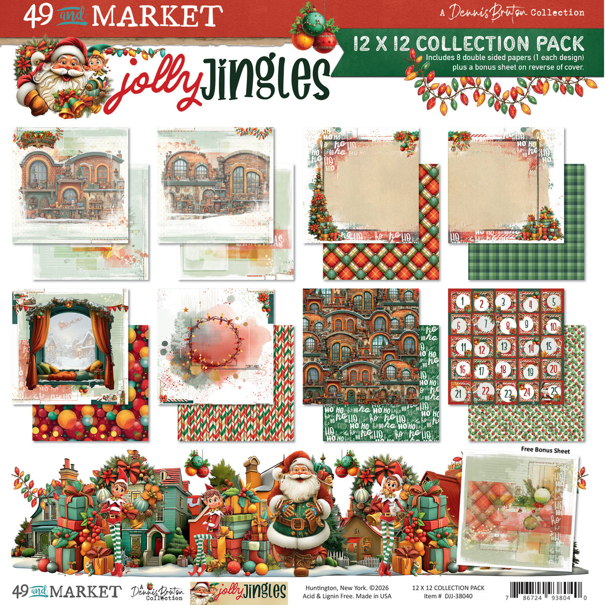 49 And Market - Jolly Jingles Collection - 12 x12 Collection Pack