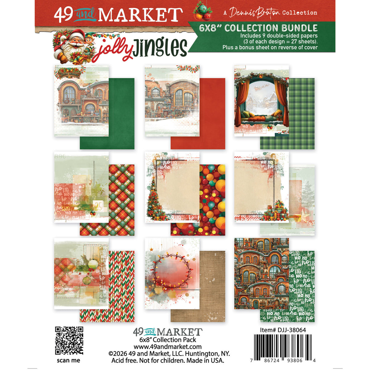 49 And Market - Jolly Jingles Collection - 6 x 8 Paper Pack