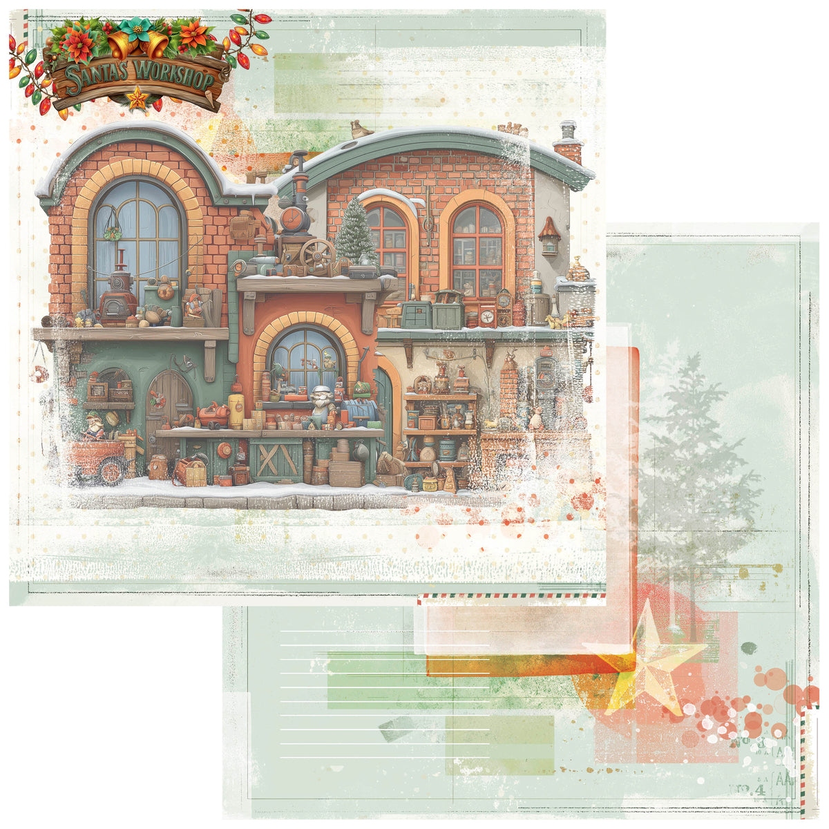 49 And Market - Jolly Jingles Collection - 12 x 12 Double Sided Paper - Santa