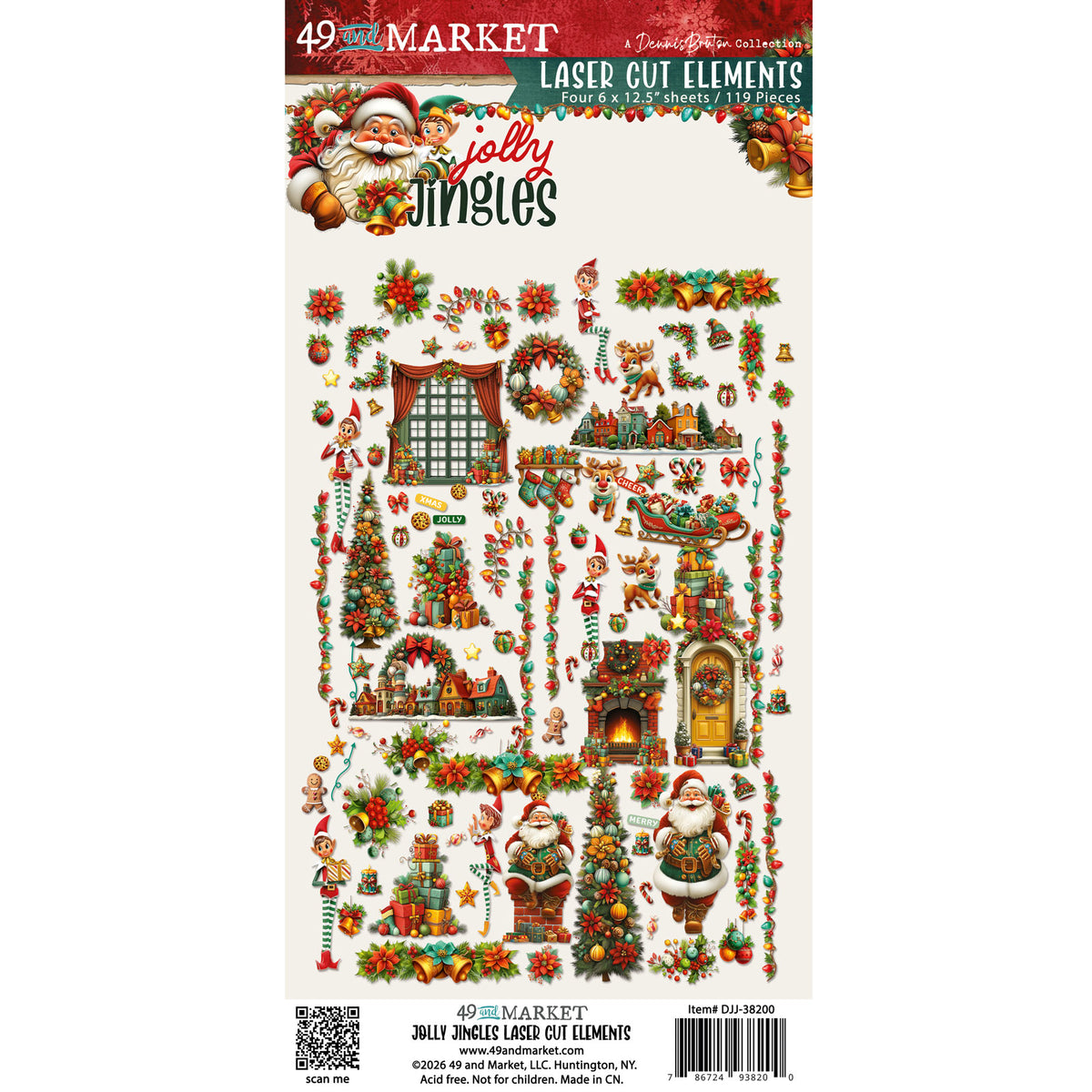 49 And Market - Jolly Jingles Collection -  Laser Cut Elements