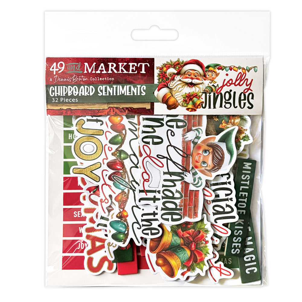 49 And Market - Jolly Jingles Collection -  Chipboard Set