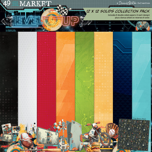 49 and Market - Level Up Collection - 12 x 12 Collection Pack - Solids
