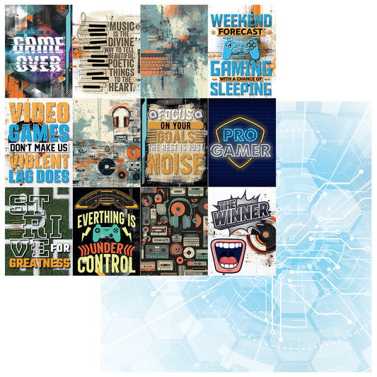 49 and Market - Level Up Collection - 12 x 12 Double Sided Paper - Avatar