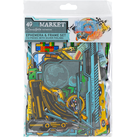 49 And Market - Level Up Collection - Ephemera - Die-Cuts With Foil