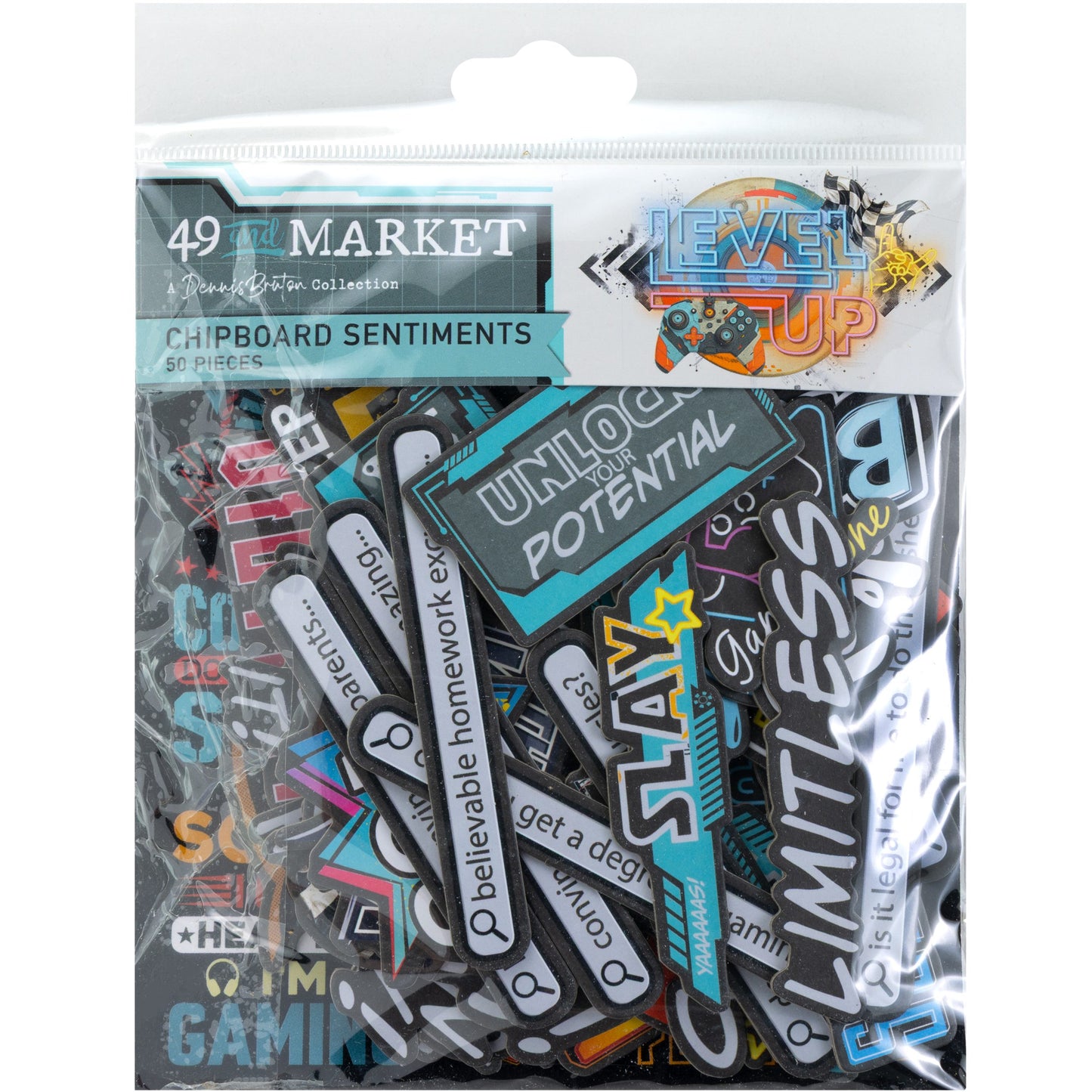 49 And Market - Level Up Collection - Chipboard Set