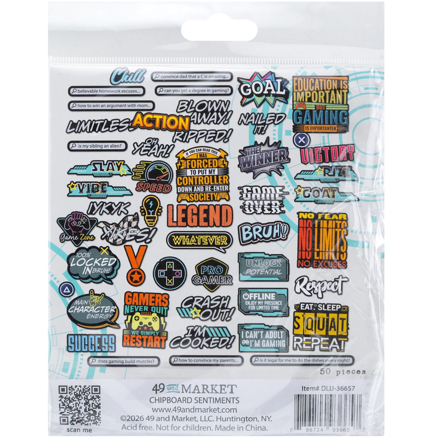 49 And Market - Level Up Collection - Chipboard Set
