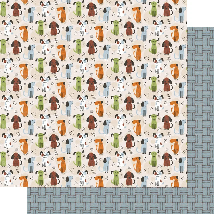 SSC Designs  Dog Lover Collection - 12 x 12 Double Sided Scrapbook Paper Pack And Embellishment Kit