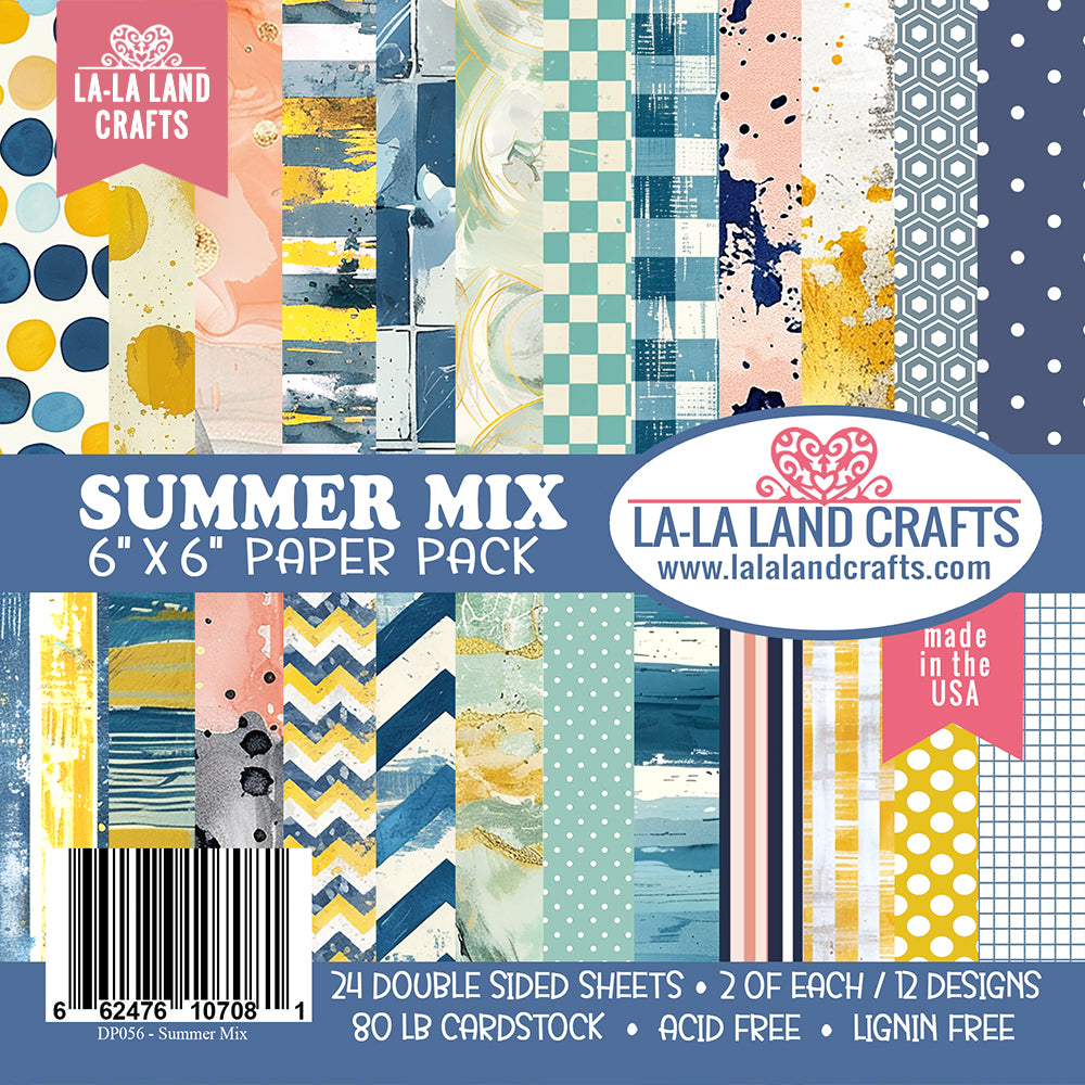 La-La-Land Crafts - 6 x 6 Paper Pack - Summer Mix